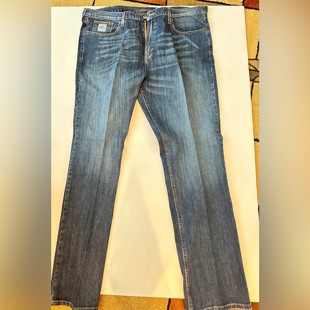 Cinch Men's Silver Label Performance Stretch Mid Rise SlimFit Straight Leg Jeans